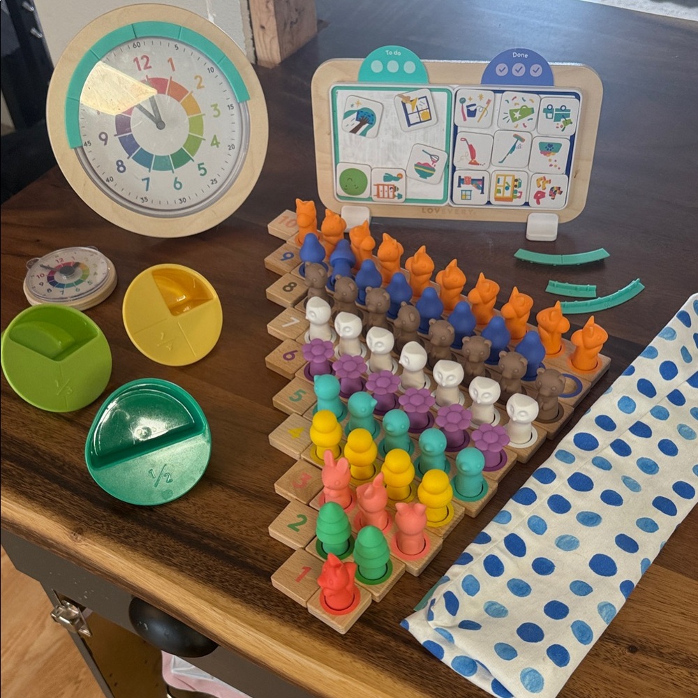 LOVEVERY Interactive Learning Toy Set with Colorful Pieces